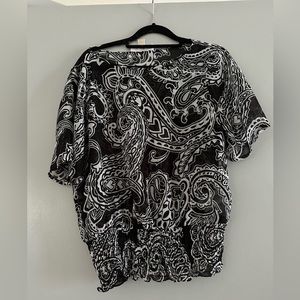 Michael Kors sheer paisley top